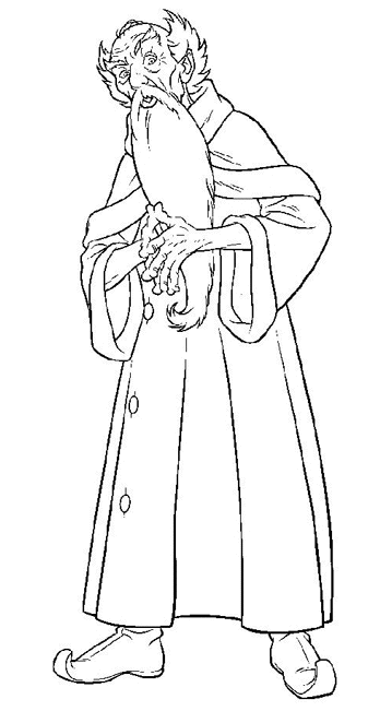 coloriage Dumbledore directeur de l ecole